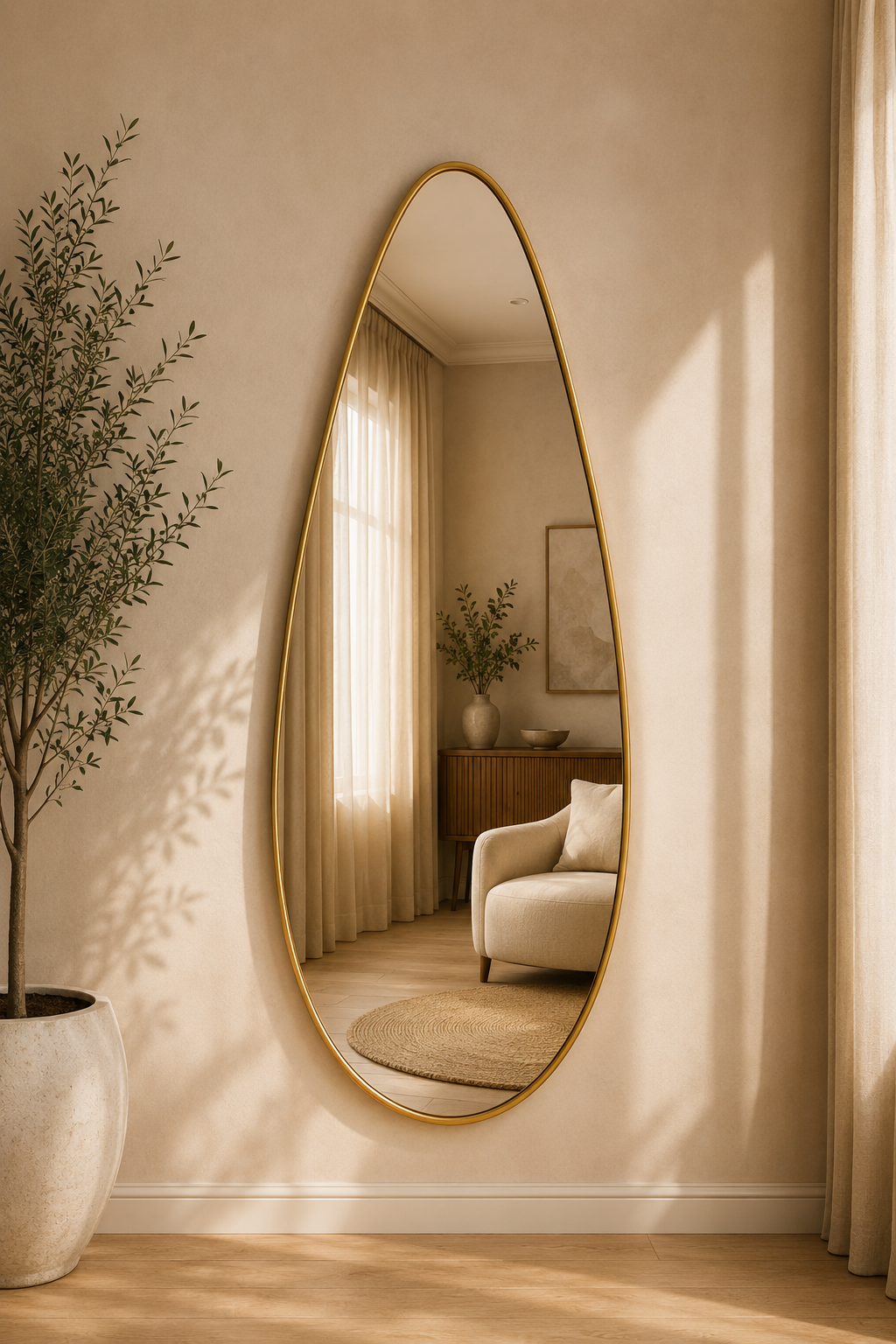 Teardrop Full Length Mirror