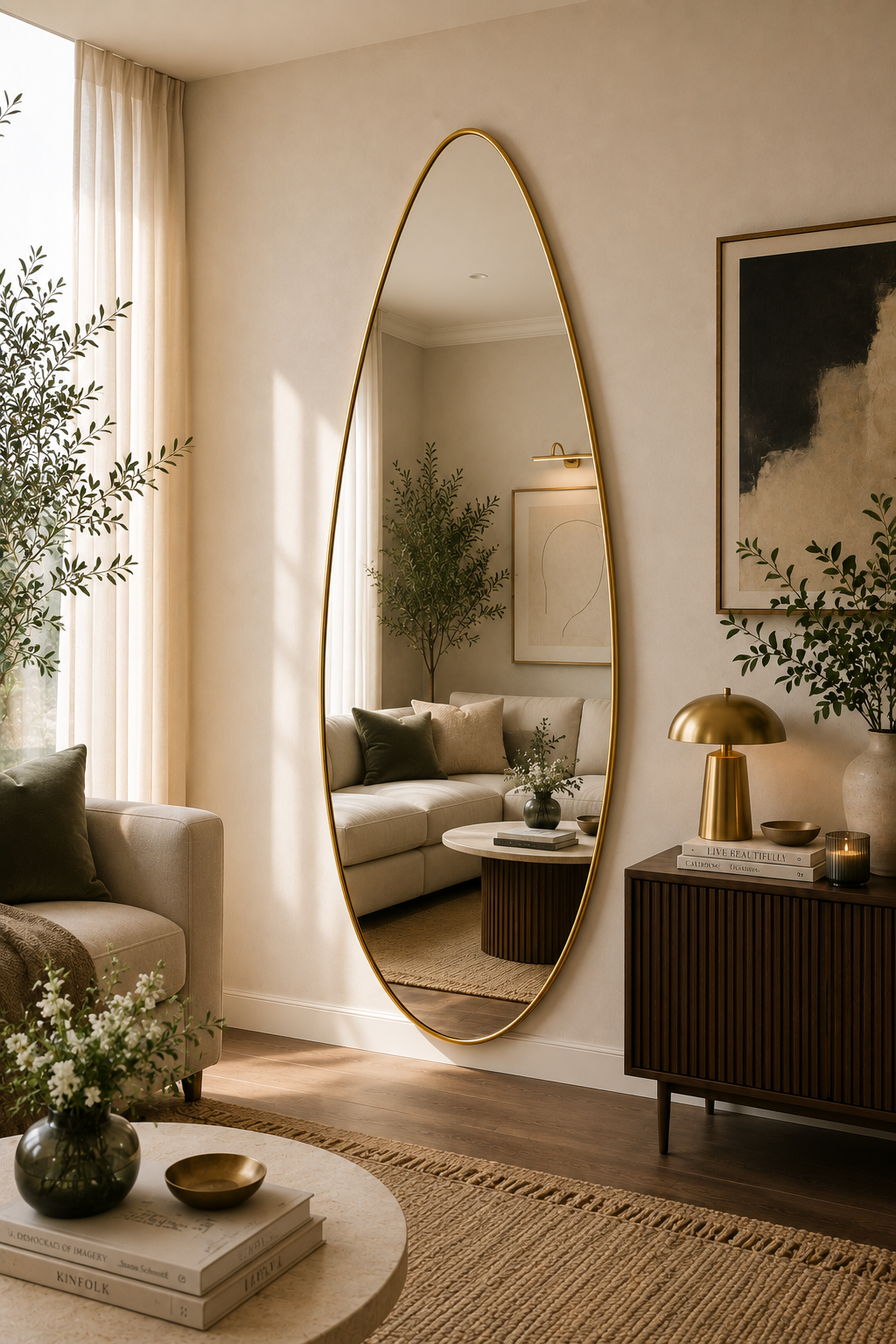 Teardrop Full Length Mirror