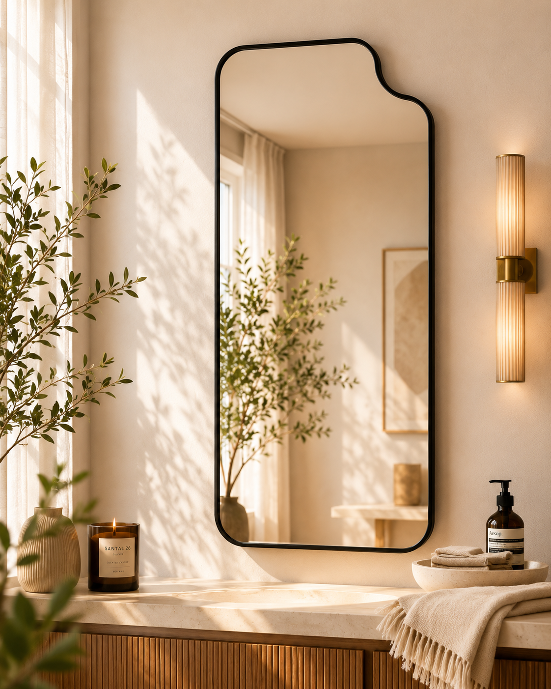 Asymmetrical Arch Mirror