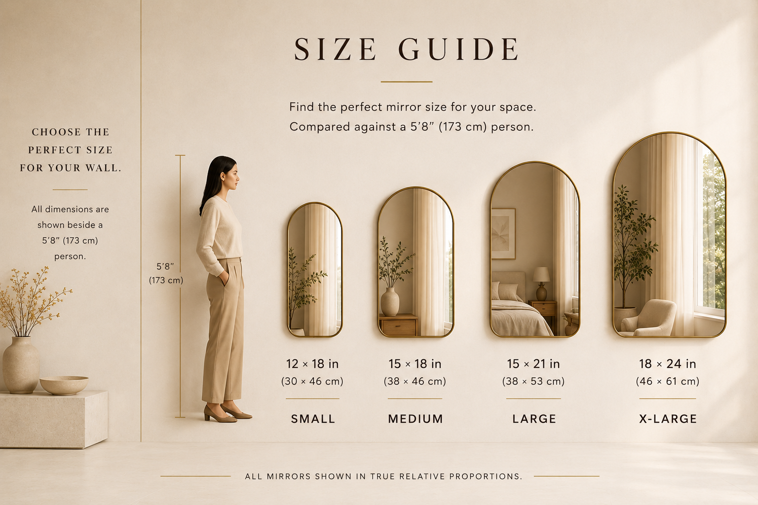 Asymmetrical Arch Mirror